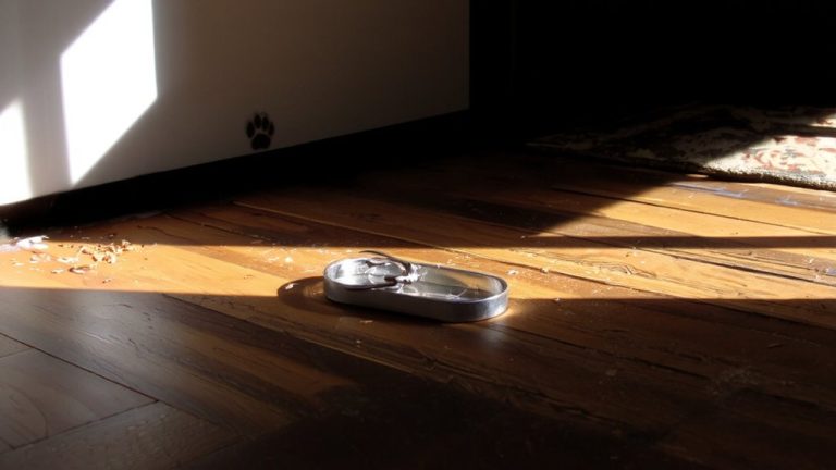 along baseboards near walls