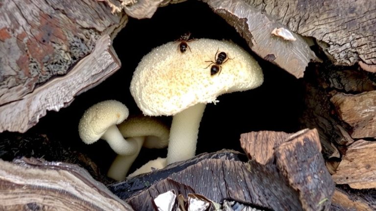 ants farm fungi in walls