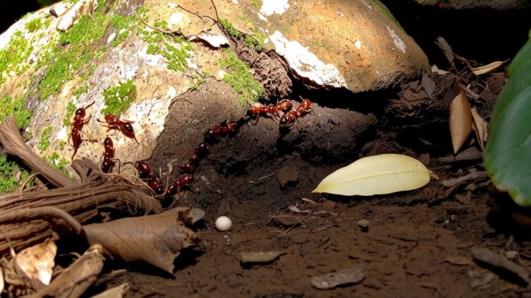ants relocate due to disturbances