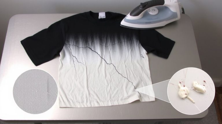 avoid ironing printed areas