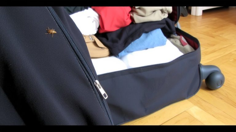 bed bugs hitchhike in luggage