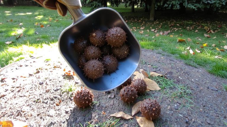 best method for sweet gum ball collection