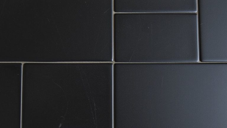 black tile grout pairings