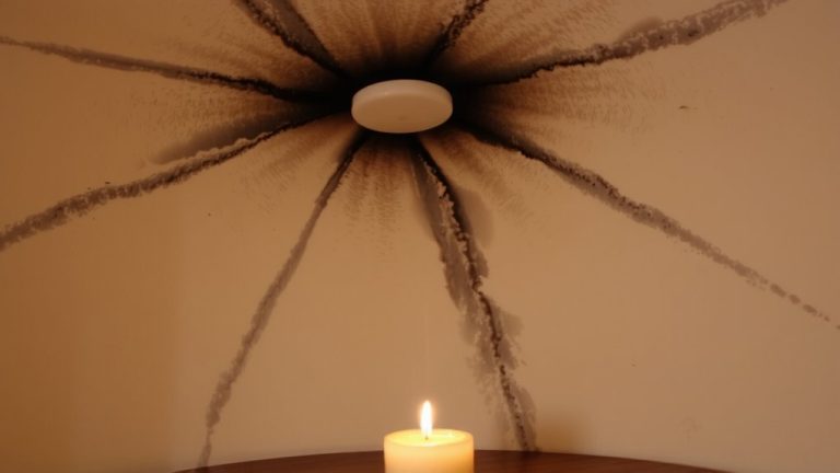 candle soot accumulation indoors