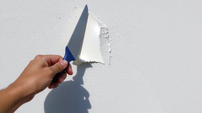 careful scraping prevents wall damage