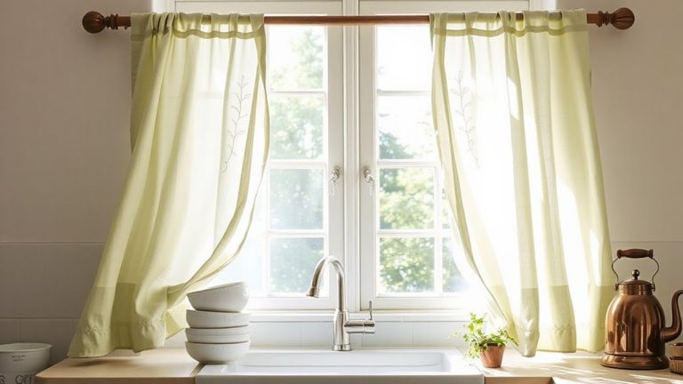 charming functional kitchen sink curtains