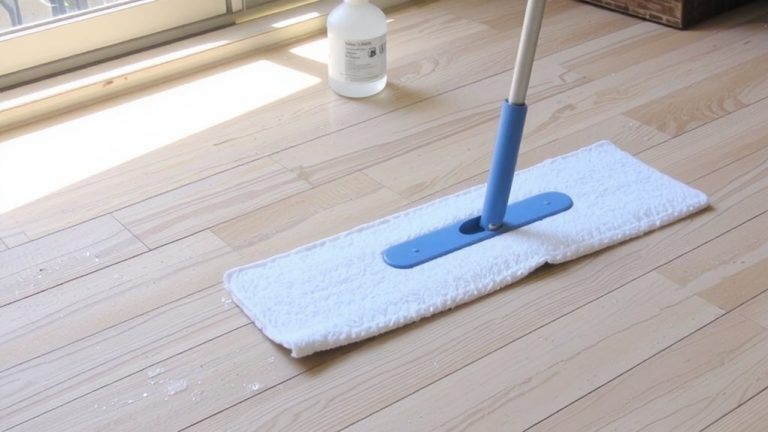 clean with damp mop