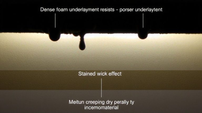 floor underlayment moisture stain dynamics