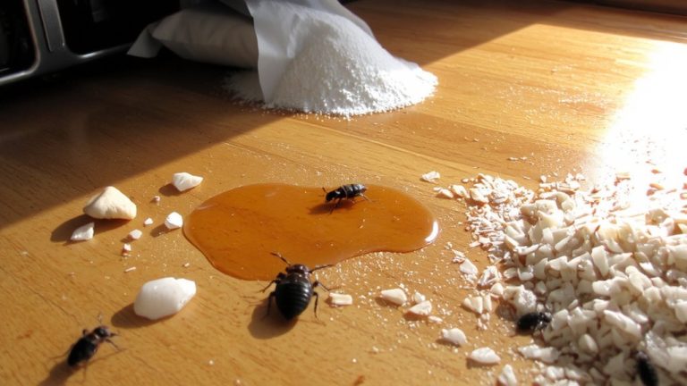 food residue attracts pests