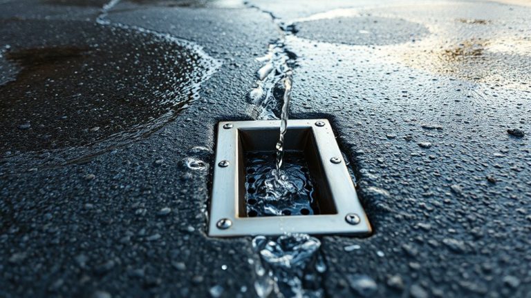 heavy rain driveway drains