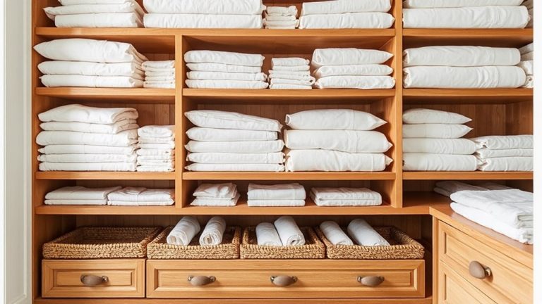 neat organized linen storage