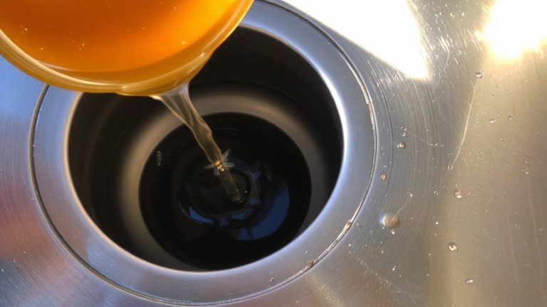 pour boiling water down