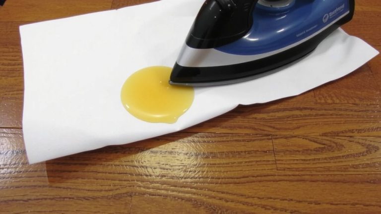 remove candle wax from wood