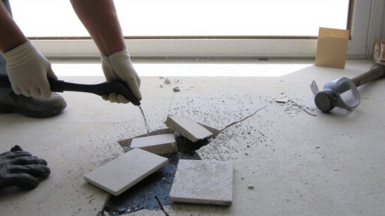 remove ceramic floor tile