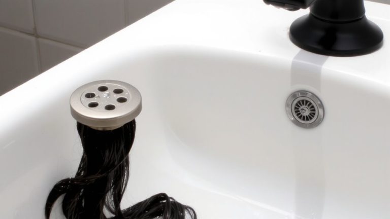 remove hair from drain