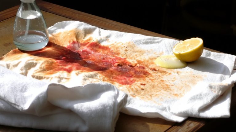 remove ketchup stains immediately