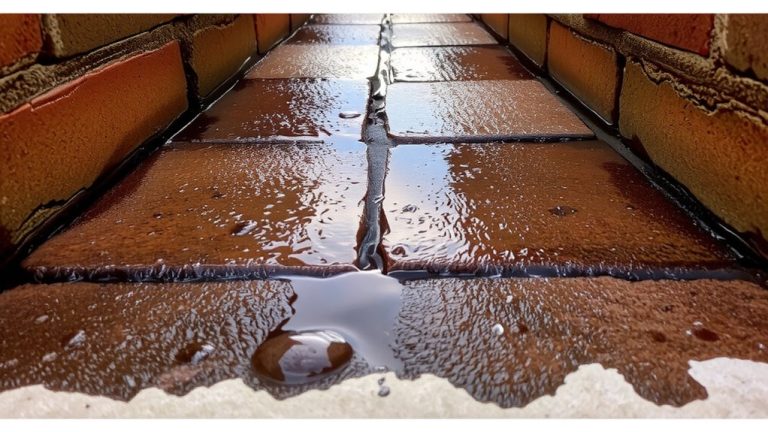 running bond directs water flow