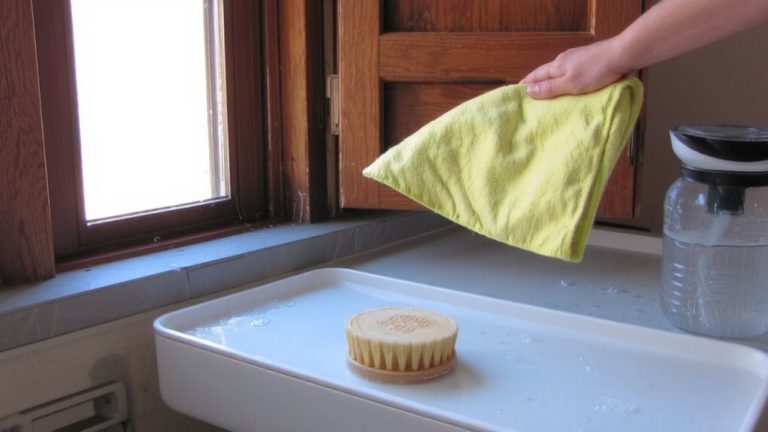 scrub gently with soapy water