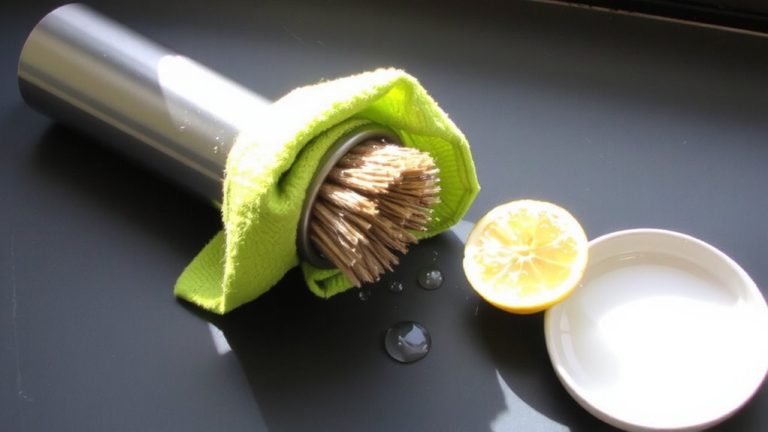 scrub with warm soapy water