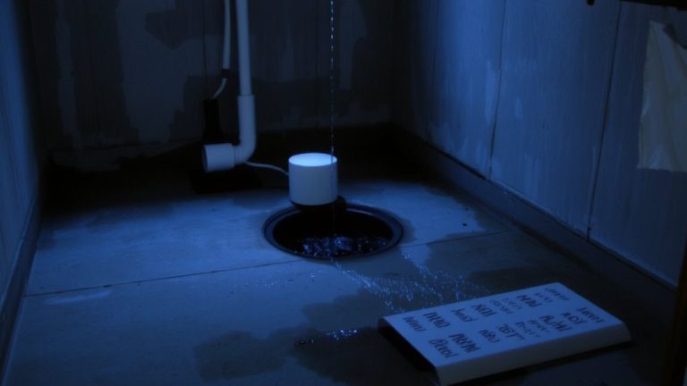 seal cracks install sump pump