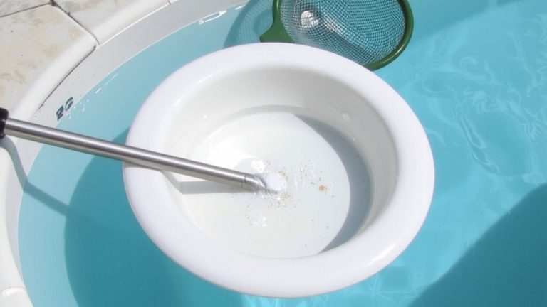 shocking and scrubbing pool