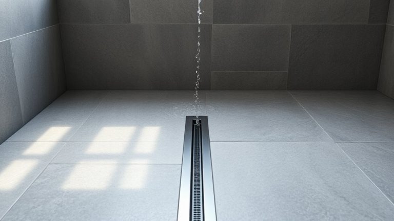 sleek linear shower drains