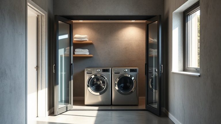 space saving bifold laundry doors
