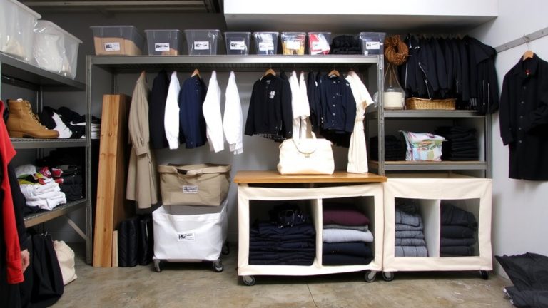 store clothes in garage