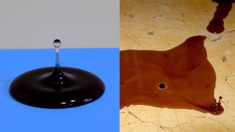 surface energy effects on oil stains