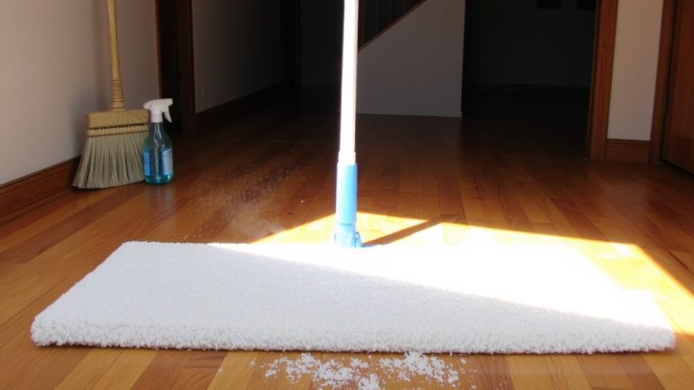 sweep then mop gently
