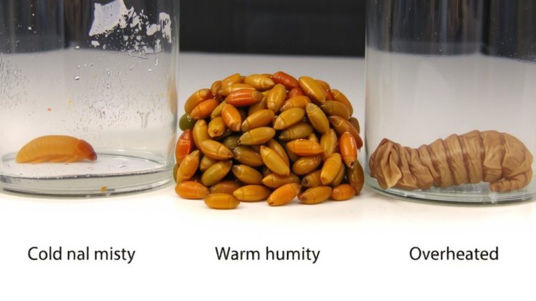 temperature and pantry pest larvae