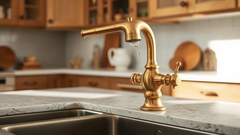 unlacquered brass kitchen faucets