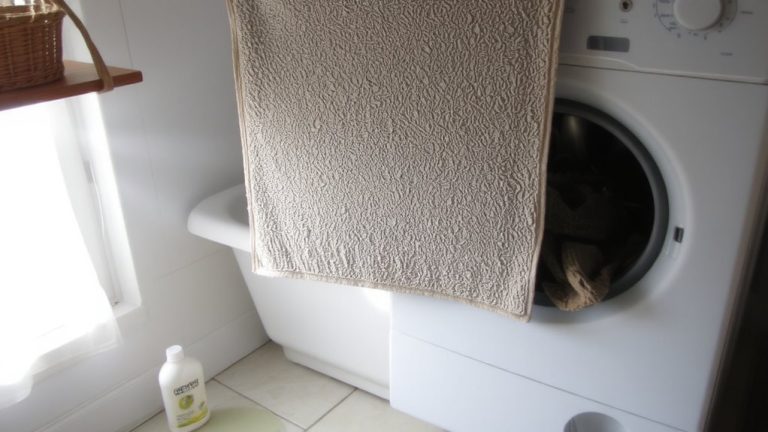 wash bathroom rugs properly