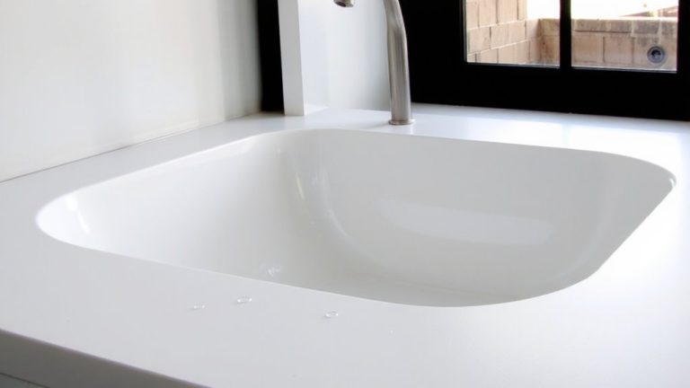 white kitchen sink materials