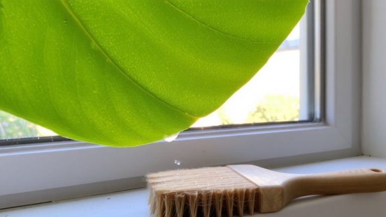 wipe leaves gently with cloth