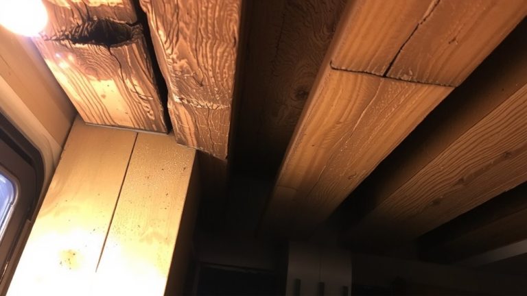 wooden beams trap and release vapors